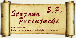 Stojana Pecinjački vizit kartica